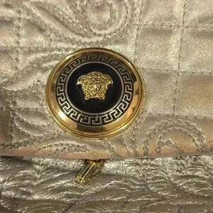 Versace purse silver with gold